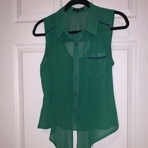 Green Top with option tie